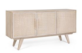 Bufet inferior Sahana, Bizzotto, 155 x 40 x 80 cm, lemn de mango/ratan