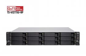 qnap QNAP TS-h1277XU-RP NAS Cabinet metalic (2U) Ethernet LAN Negru, Gri 3700X (TS-h1277XU-RP-3700X-128G)