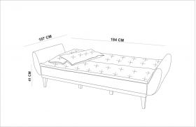 Canapea extensibila cu 3 locuri, Unique Design, 867UNQ1330, Lemn de carpen, Crem