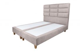 Pat matrimonial, Stockholm, Harmony E, 140x200 cm, saltea tip Pocket, topper memory, Taupe