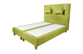 Pat matrimonial, Stockholm, Classic E, 140x200 cm, saltea tip Pocket, topper memory, Verde