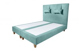 Pat matrimonial, Stockholm, Classic E, 160x200 cm, saltea tip Pocket, topper memory, Mint