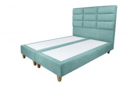 Pat matrimonial, Stockholm, Harmony E, 160x200 cm, saltea tip Pocket, topper memory, Mint