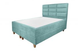 Pat matrimonial, Stockholm, Harmony E, 160x200 cm, saltea tip Pocket, topper memory, Mint