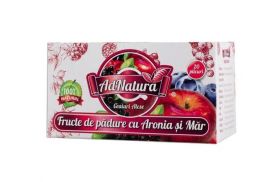 Ceai de fructe de padure cu mar si aronia, 20 plicuri, AdNatura