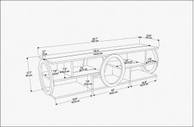 Comoda TV, Retricy, Fale, 140x35x45 cm, PAL, Alb/Negru