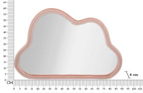 Oglinda decorativa Cloud, Mauro Ferretti, 90x60 cm, MDF/rama acoperita cu catifea, roz