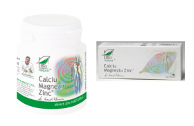 Calciu Magneziu si Zinc, 30cps si 150cps - MEDICA 30 capsule