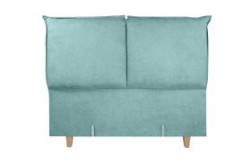 Pat matrimonial, Stockholm, Pillows E, 180x200 cm, saltea tip Pocket, topper memory, Mint