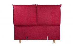 Pat matrimonial, Stockholm, Pillows E, 180x200 cm, saltea tip Pocket, topper memory, Rosu