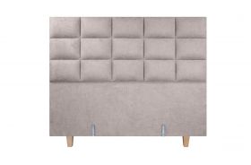 Pat matrimonial, Stockholm, Cubic E, 140x200 cm, saltea tip Pocket, topper memory, Taupe