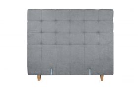 Pat matrimonial, Stockholm, Dots E, 140x200 cm, saltea tip Pocket, topper memory, Gri