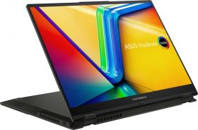 Ultrabook ASUS 16'' Vivobook S 16 Flip OLED TP3604VA, 3.2K 120Hz Touch, Procesor Intel® Core™ i9-13900H (24M Cache, up to 5.40 GHz), 16GB DDR4, 1TB SSD, Intel Iris Xe, Win 11 Pro, Midnight Black