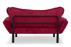 Canapea extensibilă cu 2 locuri, Futon, 859FTN1231, Metal, Maro