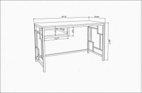 Birou, Retricy, Kennesaw, 120x60x74.8 cm, PAL, Alb / Antracit