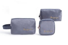 Set de pungi cosmetice pentru femei 3 buc T591 gri