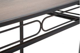 Consola Essential, Mauro Ferretti, 110 x 40 x 80 cm, fier/MDF, negru/maro