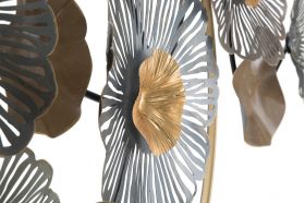 Decoratiune de perete 3D Flower Circle, Mauro Ferretti, 155x85 cm, fier