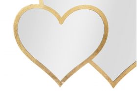 Oglinda decorativa Glam Heart, Mauro Ferretti, 65x50 cm, fier, auriu