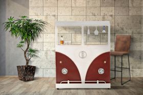 Bar Desk Van, Mauro Ferretti, 138x40x174 cm, fier/lemn