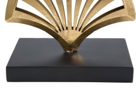 Decoratiune Triple Leaf, Mauro Ferretti, 3.5x10x44 cm, fier, auriu