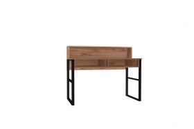 Birou, Puqa Design, Kemo, 120 x 95.8 x 55 cm, pal melaminat/metal, nuc/negru