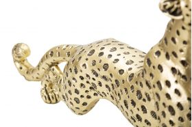 Decoratiune, Mauro Ferretti, Leopard, 33 x 7.7 x 19.5 cm, polirasina, auriu/negru