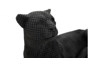 Decoratiune, Mauro Ferretti, Leopard, 38 x 12.5 x 15.3 cm, polirasina, negru