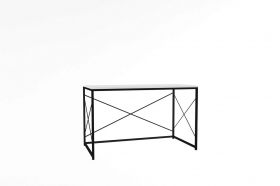 Birou, Puqa Design, Work, 121x72x60 cm, PAL, Alb/Negru