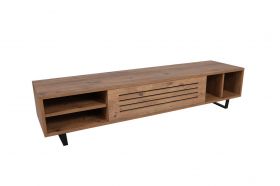 Comoda TV, Puqa Design, Eray, 160x35x40 cm, PAL, Nuc / Antracit