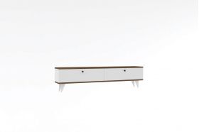 Comoda TV, Puqa Design, Paris, 160x35x25 cm, PAL, Alb/nuc