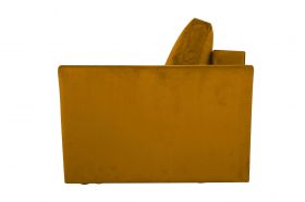 Canapea extensibila Ferrara, 232x97x75 cm, cu lada de depozitare, Mustard