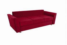 Canapea extensibila Ferrara, 232x97x75 cm, cu lada de depozitare, Rosu