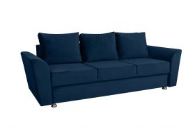 Canapea extensibila Ferrara, 232x97x75 cm, cu lada de depozitare, Albastru