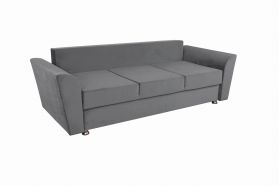 Canapea extensibila Ferrara, 232x97x75 cm, cu lada de depozitare, Antracit