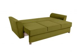 Canapea extensibila Ferrara, 232x97x75 cm, cu lada de depozitare, Olive