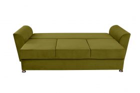 Canapea extensibila Ferrara, 232x97x75 cm, cu lada de depozitare, Olive