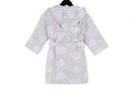 Halat de baie pentru copii, Irya Home, Bear, Bumbac, Bej/Alb