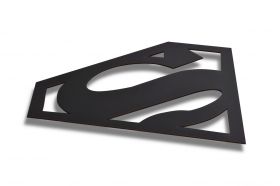 Decoratiune luminoasa LED, Superman, MDF, 60 LED-uri, Rosu