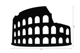 Decoratiune luminoasa LED, Colosseum, MDF, 60 LED-uri, Albastru