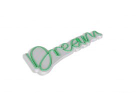 Decoratiune luminoasa LED, Dream, Benzi flexibile de neon, DC 12 V, Verde