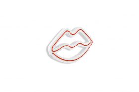 Decoratiune luminoasa LED, Lips, Benzi flexibile de neon, DC 12 V, Rosu