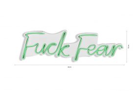 Decoratiune luminoasa LED, Fuck Fear, Benzi flexibile de neon, DC 12 V, Verde