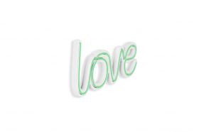 Decoratiune luminoasa LED, Love, Benzi flexibile de neon, DC 12 V, Verde