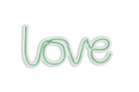 Decoratiune luminoasa LED, Love, Benzi flexibile de neon, DC 12 V, Verde