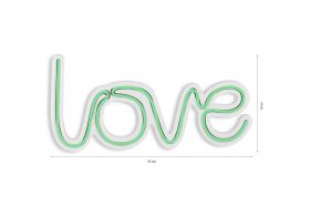 Decoratiune luminoasa LED, Love, Benzi flexibile de neon, DC 12 V, Verde