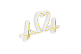 Decoratiune luminoasa LED, Love Rhythm, Benzi flexibile de neon, DC 12 V, Galben