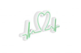 Decoratiune luminoasa LED, Love Rhythm, Benzi flexibile de neon, DC 12 V, Verde