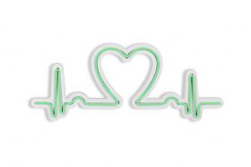 Decoratiune luminoasa LED, Love Rhythm, Benzi flexibile de neon, DC 12 V, Verde