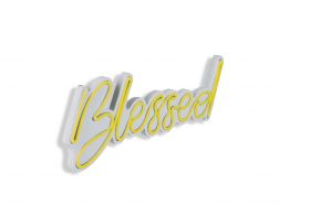 Decoratiune luminoasa LED, Blessed, Benzi flexibile de neon, DC 12 V, Galben